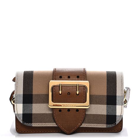 burberry the small buckle bag in house check and leather|The Small Buckle bag in House Check and Leather .